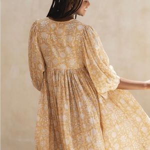 Daughters of India midi dress in cumin